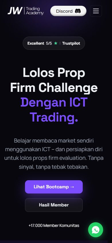 JW Trading Academy / Mobile layout
