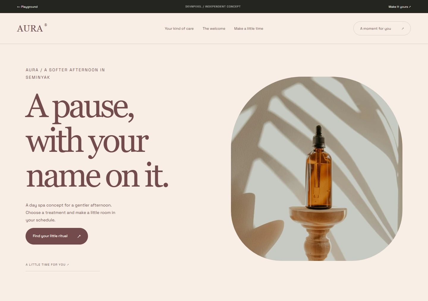 AURA / day spa — Design concept
