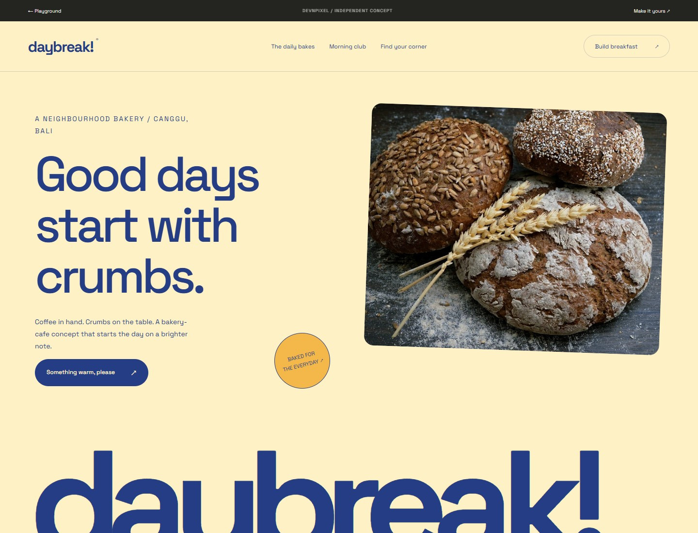 daybreak! — Design concept