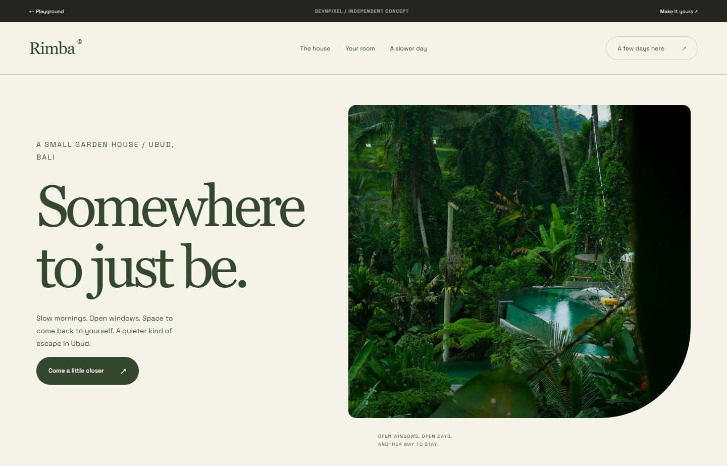 Rimba — Design concept