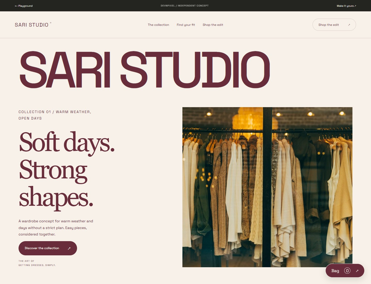 SARI STUDIO — Design concept