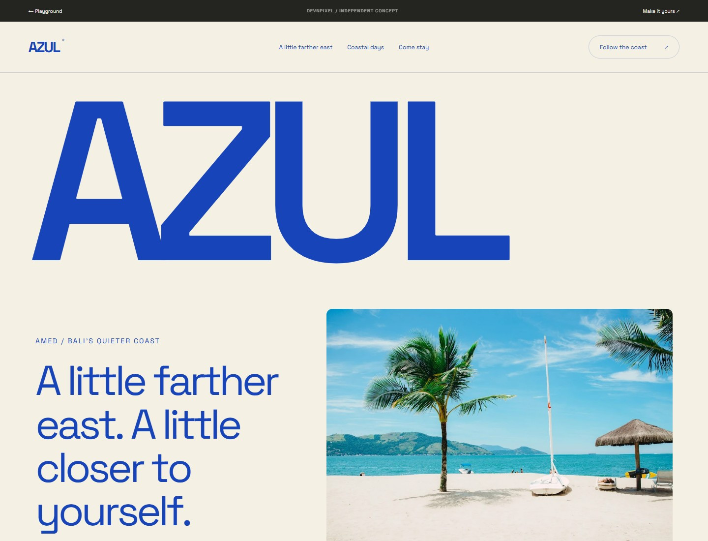 AZUL / east coast — Design concept