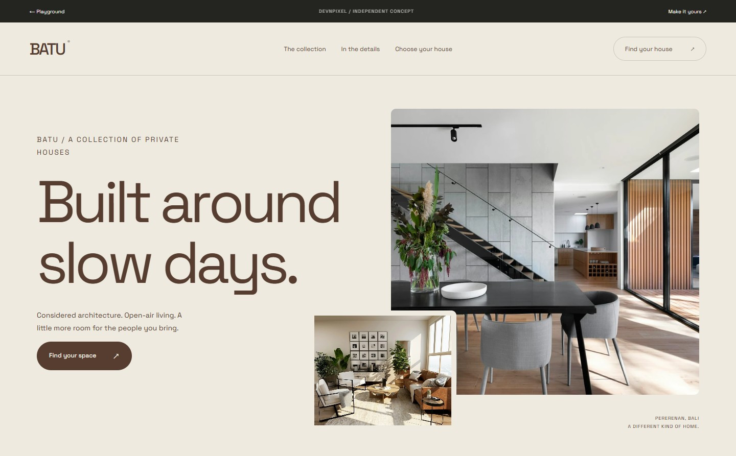 BATU / HOUSES — Design concept